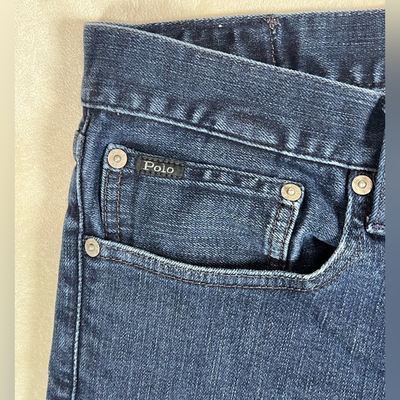 Polo Ralph Lauren 36W 30L The Varick Dark Blue Slim Jeans - Picture 3 of 10